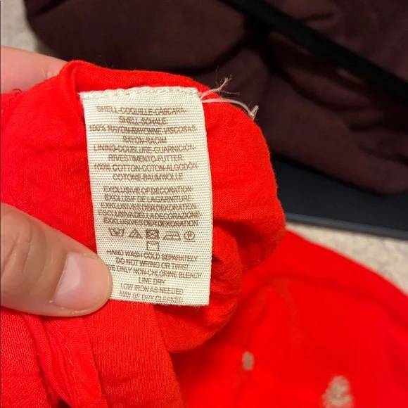 Free People Red Floral Casual Dress - Picture 5 of 5